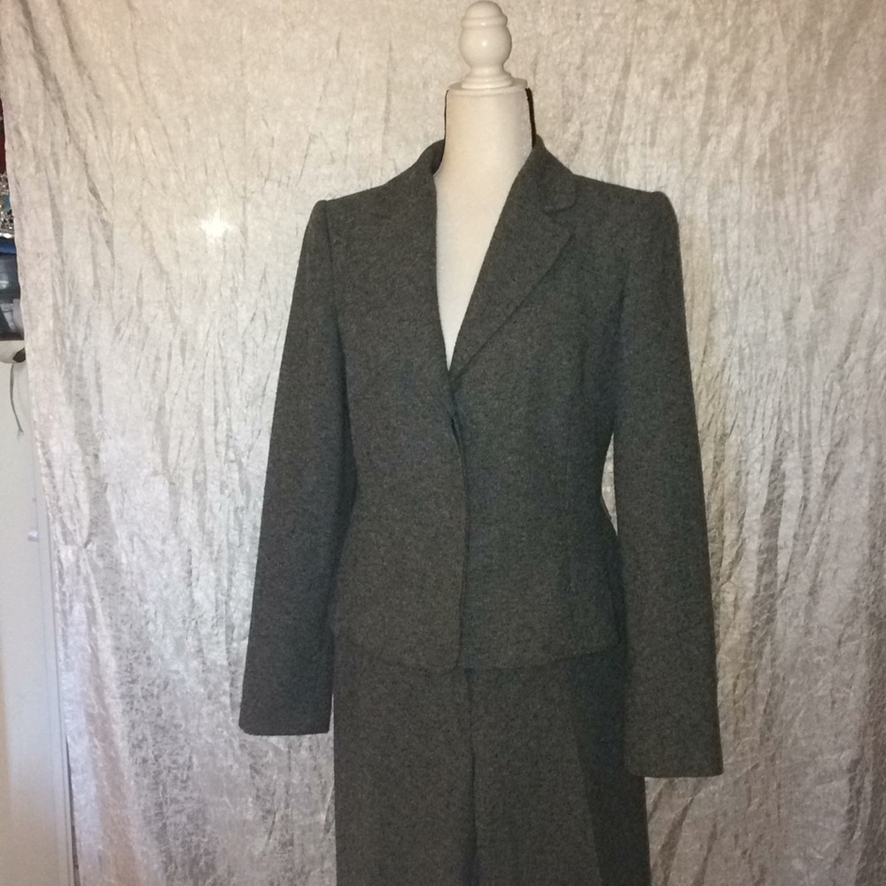 To The Max Teal & Grey Boucle Pant Suit size 8